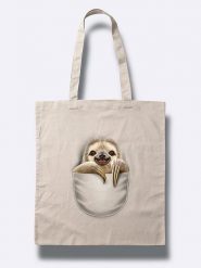 WOOOP Torba "Pocket Sloth" w kolorze beżowym - 36 x 43 cm rozmiar: onesize. Brązowe shopper bag damskie Wooop, bez wzorów, z bawełny, na ramię, z nadrukiem, bez dodatków. Za 39.99 zł.