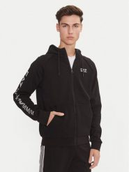EA7 Emporio Armani Bluza 8NPM22 PJ07Z 1200 Czarny Regular Fit. Czarne bluzy bez kaptura męskie EA7 Emporio Armani, m, z bawełny. Za 299.99 zł.