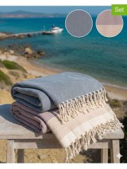 Samimi Chusty hammam (2 szt.) w kolorze niebiesko-fioletowym - 180 x 100 cm rozmiar: onesize. Niebieskie chusty i apaszki dziecięce Samimi, z bawełny. Za 129.95 zł.