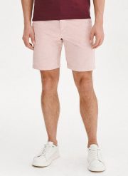 PAKO LORENTE - Różowe szorty męskie z lnem. Czerwone szorty męskie Pako Lorente, z bawełny, bez kołnierzyka. Za 169.99 zł.