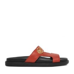 Klapki Beverly Hills Polo Club. Czerwone klapki damskie Beverly Hills Polo Club, bez wzorów, bez obcasa. Za 329.99 zł.