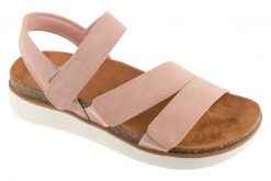 Sandały damskie, Lifted Comfort. Czerwone sandały damskie Skechers, bez wzorów, z materiału, bez obcasa. Za 229.99 zł.
