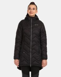 Damski płaszcz ocieplany Kilpi LEILA-W. Czarne płaszcze damskie Kilpi, na jesień, bez wzorów, z materiału, eleganckie. Za 255.50 zł.