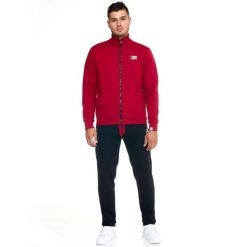 Bluza z bawełna z kaptur na co dzień na siłownię. Czerwone bluzy sportowe męskie LEONE 1947 APPAREL, s, z bawełny. Za 218.92 zł.