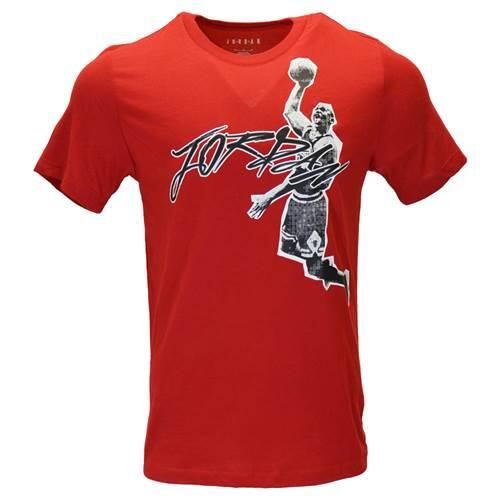 Koszulka sportowa męska Nike Jordan Air Drifit. Czerwone t-shirty sportowe męskie Nike, m, z bawełny, bez ramiączek. Za 241.00 zł.