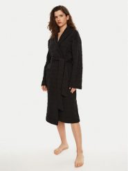 Calvin Klein Underwear Szlafrok Robe 000QS7316E Czarny. Czarne szlafroki damskie Calvin Klein Underwear, l, bez wzorów, z bawełny. Za 499.99 zł.