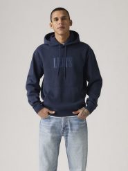 Levi's Bluza w kolorze granatowym rozmiar: S. Niebieskie bluzy z kapturem męskie Levi's, s, z bawełny. Za 118.28 zł.