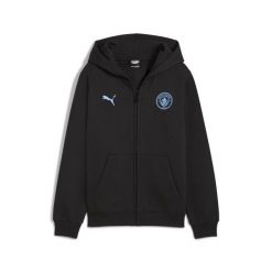 Młodzieżowa kurtka Manchester City FtblEssentials z kapturem PUMA. Czarna kurtki damskie Puma, m, bez wzorów, do biegania. Za 259.00 zł.