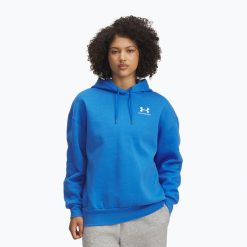 Bluza Under Armour Icon Fleece Hoodie. Niebieskie bluzy bez kaptura damskie Under Armour, bez wzorów, bez ramiączek, bez kaptura. Za 259.99 zł.