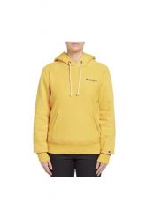 Bluza dresowa damska Champion Small Script Logo. Żółte bluzy z kapturem damskie CHAMPION, l, z bawełny. Za 171.49 zł.