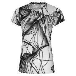 Koszulka do biegania damska Mizuno Graphic Tee. Białe t-shirty damskie Mizuno, s, bez wzorów, z materiału, bez kołnierzyka. Za 69.99 zł.
