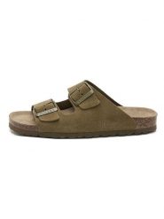 Billowy Skórzane klapki w kolorze khaki rozmiar: 46. Brązowe klapki i japonki męskie Billowy. Za 147.95 zł.