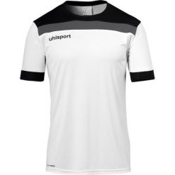 Koszulka sportowa męska Uhlsport Offense 23. Białe t-shirty sportowe męskie UHLSPORT, m, z poliesteru, bez ramiączek, do piłki nożnej. Za 131.50 zł.