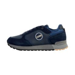 Buty Sneakersy męskie COLMAR TRAVIS BOOST skóra, zamsz. Niebieskie buty sportowe na co dzień męskie Colmar, z gumy, bez zapięcia, trekkingowe. Za 569.99 zł.