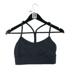 Lululemon biustonosz sportowy damski Flow y Evolve. Czarne biustonosze sportowe damskie LULULEMON, bez wzorów. Za 106.46 zł.