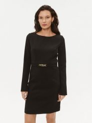 TWINSET Sukienka codzienna 232TT2195 Czarny Regular Fit. Czarne sukienki damskie Twinset, na co dzień, bez wzorów, z syntetyku, bez kołnierzyka, bez ramiączek, proste. Za 579.99 zł.
