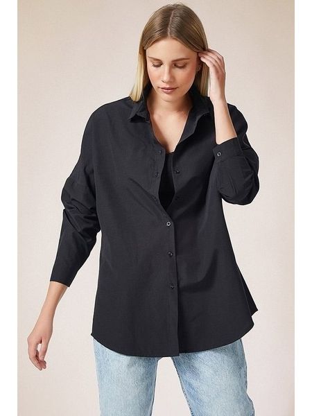 Happiness Istanbul Bluzka w kolorze czarnym rozmiar: 38. Czarne bluzki damskie Happiness Istanbul, bez wzorów, bez kołnierzyka, bez ramiączek. Za 60.88 zł.