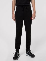Hugo Spodnie dresowe Doak212 50447963 Czarny Regular Fit. Czarne spodnie dresowe męskie Hugo, bez wzorów, z bawełny. Za 549.99 zł.