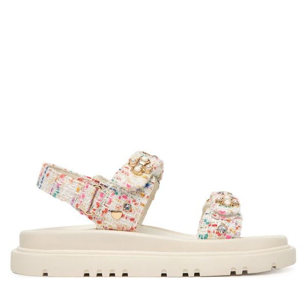 Sandały Aldo. Białe sandały damskie Aldo, bez wzorów, bez obcasa, na płaskiej podeszwie. Za 459.99 zł.