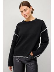 Ellos Sweter "Mia" w kolorze czarnym rozmiar: M. Czarne swetry klasyczne damskie ellos, m, bez kołnierzyka. Za 114.17 zł.