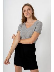 Perfect Cashmere Kaszmirowa koszulka "Efimia" w kolorze szarym rozmiar: L. Szare bluzki damskie Perfect Cashmere, l, bez wzorów, z kaszmiru, bez kołnierzyka. Za 263.53 zł.