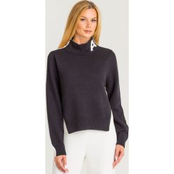 GOLF Armani Exchange. Czarne golfy damskie Armani Exchange, l, bez wzorów, z dzianiny, bez ramiączek. Za 469.00 zł.