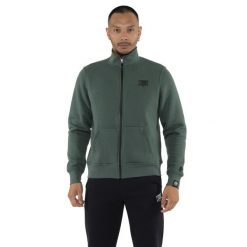 Bluza wygodny z bawełna z zamek błyskawiczny na co dzień. Czarne bluzy sportowe męskie LEONE 1947 APPAREL, bez wzorów, z bawełny, sportowe, bez kołnierzyka, bez ramiączek. W wyprzedaży za 224.31 zł.