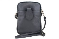 Listonoszka etui skórzane BARBERINI'S 887-28 c. szare. Szare shopper bag damskie Barberinis, bez wzorów, ze skóry, na ramię, małe, bez dodatków. Za 119.99 zł.