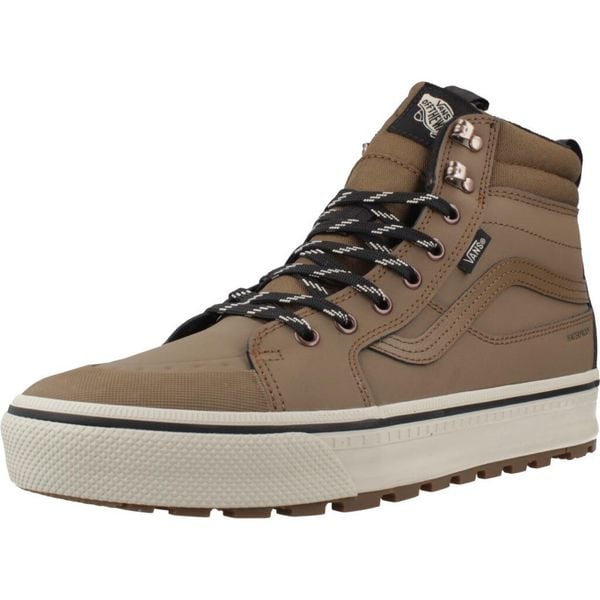 Buty VANS MTE SK8-HI WATERPROOF Brązowy. Brązowe buty trekkingowe męskie Vans, ze skóry, bez zapięcia, trekkingowe. Za 636.49 zł.