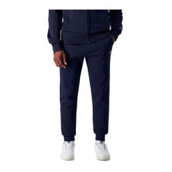 2528 Męskie spodnie dresowe slim fit niebieskie 220299-BS501. Niebieskie spodnie dresowe męskie CHAMPION, bez wzorów, z dresówki. Za 138.99 zł.