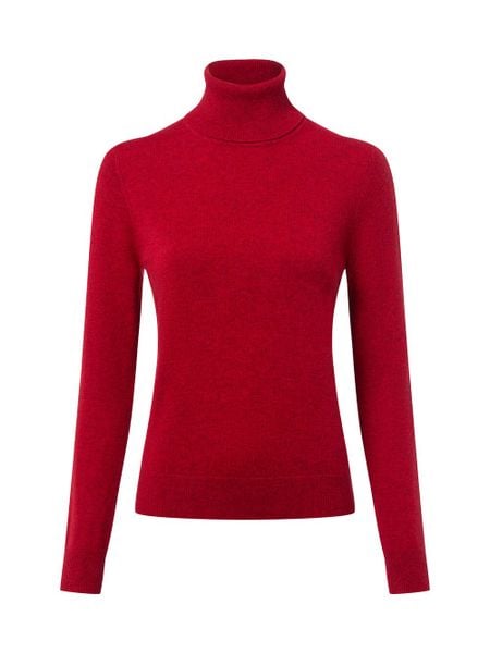 Franco Callegari Sweter z kaszmiru Kobiety Kaszmir czerwony, XXL. Czerwone golfy damskie Franco Callegari, xxl, bez wzorów, z kaszmiru, bez ramiączek. Za 499.95 zł.