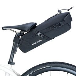 Torba rowerowa Rockbros 3L - Czarna. Czarne torebki klasyczne damskie ROCKBROS, bez wzorów, z materiału, duże, bez dodatków. Za 306.00 zł.