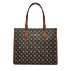 Torebka Guess. Brązowe torebki klasyczne damskie Guess, z aplikacjami, bez dodatków. Za 379.99 zł.