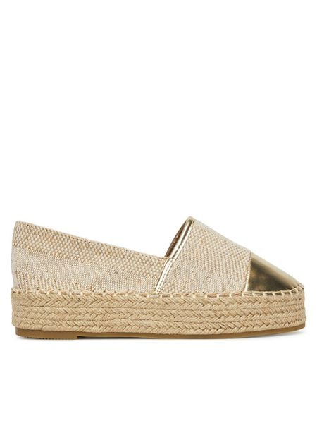 DeeZee Espadryle JSZ701-2 Złoty. Żółte espadryle damskie DeeZee, bez wzorów, z materiału, bez obcasa. Za 119.99 zł.