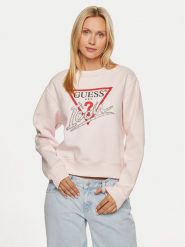 Guess Bluza W4YQ25 KB681 Różowy Regular Fit. Czerwone bluzy bez kaptura damskie Guess, m, z syntetyku. Za 269.99 zł.