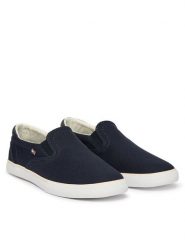 Tommy Hilfiger Tenisówki Th Low Profile Slip On FW0FW09103 Granatowy. Niebieskie trampki i tenisówki damskie Tommy Hilfiger, bez wzorów, z materiału. Za 289.99 zł.