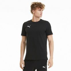 Koszulka męska Puma teamGOAL 23 Casuals. Czarne t-shirty sportowe męskie Puma, m, z poliesteru, bez ramiączek, do piłki nożnej. Za 135.82 zł.