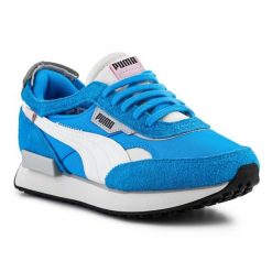 Buty Puma future rider cut-out vintage W 384861-02 niebieskie. Niebieskie buty sportowe na co dzień damskie bez wzorów, z materiału. Za 544.84 zł.