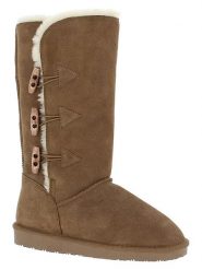 Gooce Skórzane kozaki zimowe "Cornice" w kolorze jasnobrązowym rozmiar: 36. Brązowe kozaki damskie Gooce, ze skóry, bez obcasa. Za 252.99 zł.