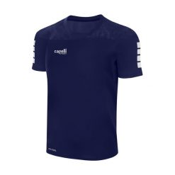 Koszulka piłkarska męska Capelli Tribeca Adult Training. Niebieskie t-shirty sportowe męskie CAPELLI SPORT, m, bez ramiączek, do piłki nożnej. Za 85.99 zł.