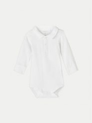 NAME IT Body dziecięce 13190160 Biały. Białe body niemowlęce Name it, bez wzorów, z bawełny, bez ramiączek. Za 79.99 zł.