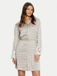 Guess Sukienka koszulowa W5RK40 WF1T2 Szary Regular Fit. Szare sukienki damskie Guess, s, z aplikacjami, z syntetyku, bez kołnierzyka, bez ramiączek, koszulowe. Za 499.99 zł.