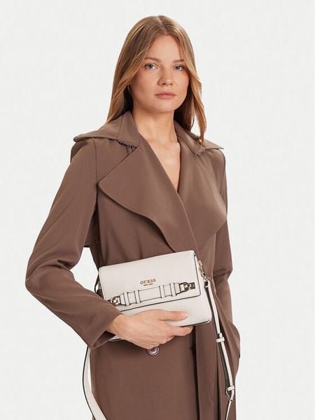 Guess Torebka Gregoria HWBG85 46200 Biały. Białe listonoszki damskie Guess, z aplikacjami, ze skóry, bez dodatków. Za 339.99 zł.