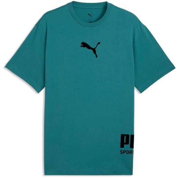 Męskie T shirt Puma Sport Relaxed Graphic Tee. Niebieskie t-shirty męskie Puma, m, bez wzorów, z bawełny, bez kołnierzyka. Za 190.00 zł.