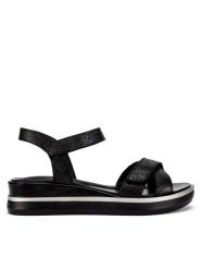 Lasocki Sandały WI23-MINT-03 Czarny. Czarne sandały damskie Lasocki, bez wzorów, ze skóry, bez obcasa, na płaskiej podeszwie. Za 169.99 zł.