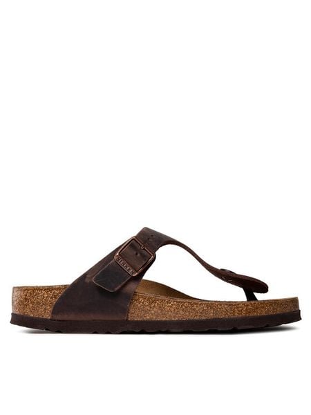 Birkenstock Japonki Gizeh Bs 0743833 Brązowy. Brązowe klapki damskie Birkenstock, bez wzorów, ze skóry, bez obcasa. Za 459.99 zł.