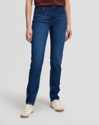 SPODNIE DAMSKIE LEE ELLY BLUE RETRO GRADE 112385830. Niebieskie spodnie materiałowe damskie Lee, bez wzorów, z jeansu, retro. Za 269.99 zł.