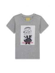 Guess Kids T-Shirt 183592 Szary Classic Fit. Szare t-shirty chłopięce Guess Kids, z aplikacjami, bez ramiączek. Za 114.99 zł.