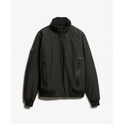 Kurtka Superdry Harrington City. Czarne kurtki męskie Superdry., xl, z aplikacjami, prążkowane, klasyczne, bez kaptura. Za 606.00 zł.