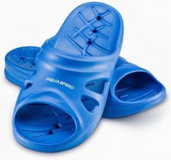Klapki basenowe dla dorosłych Aqua Speed Florida. Niebieskie klapki i japonki męskie Aqua-Speed, z materiału. Za 44.99 zł.
